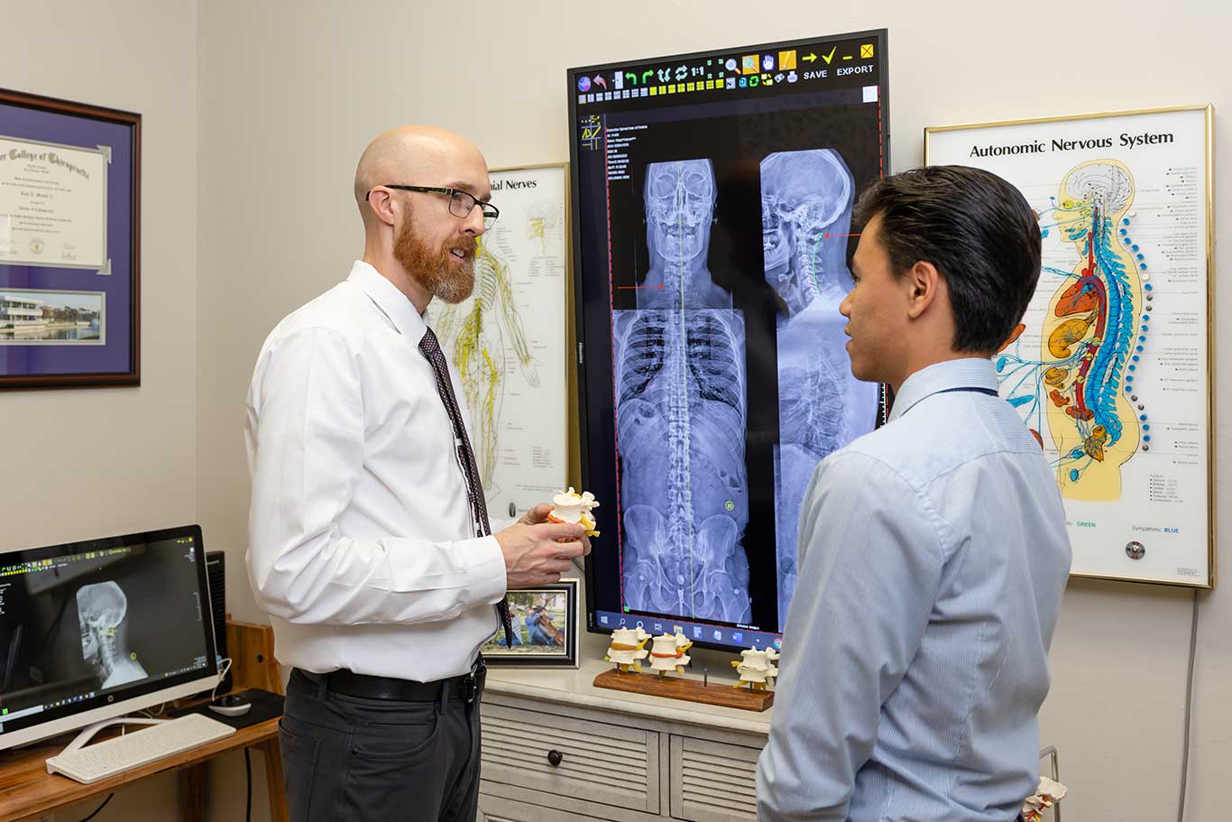 Dr. Chris Erickson explaining results