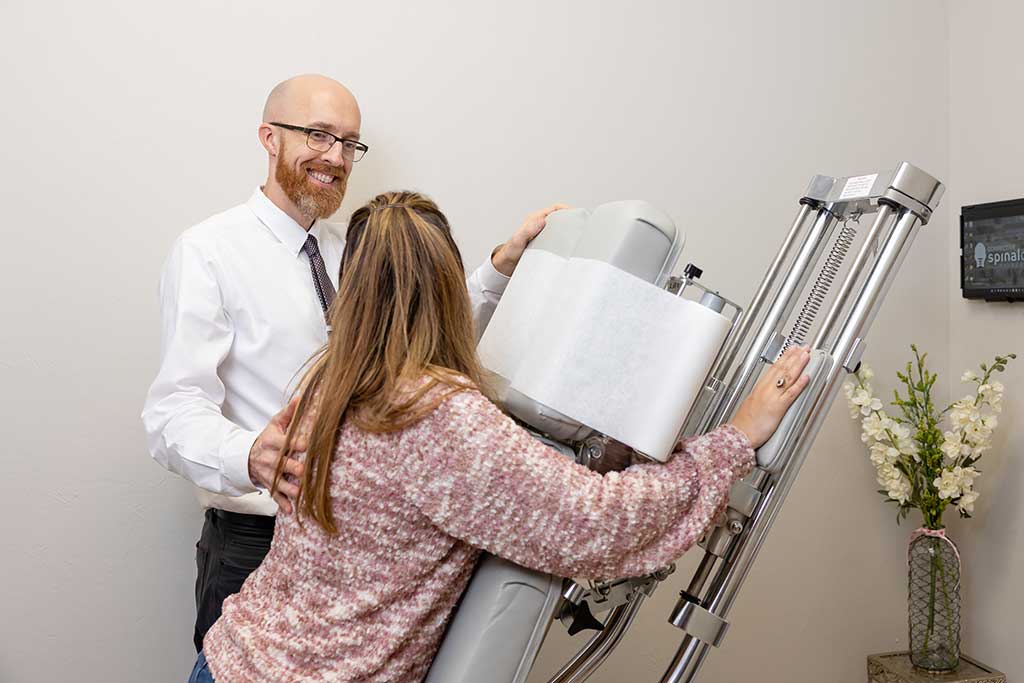 Dr. Chris Erickson with patient